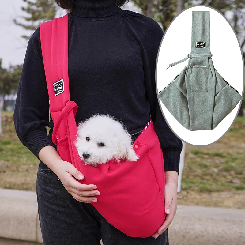 Складной Рюкзак для собак, портативная дышащая сумка для домашних животных, простая однотонная сумка для кошек, собак, товары для улицы Изображение 0