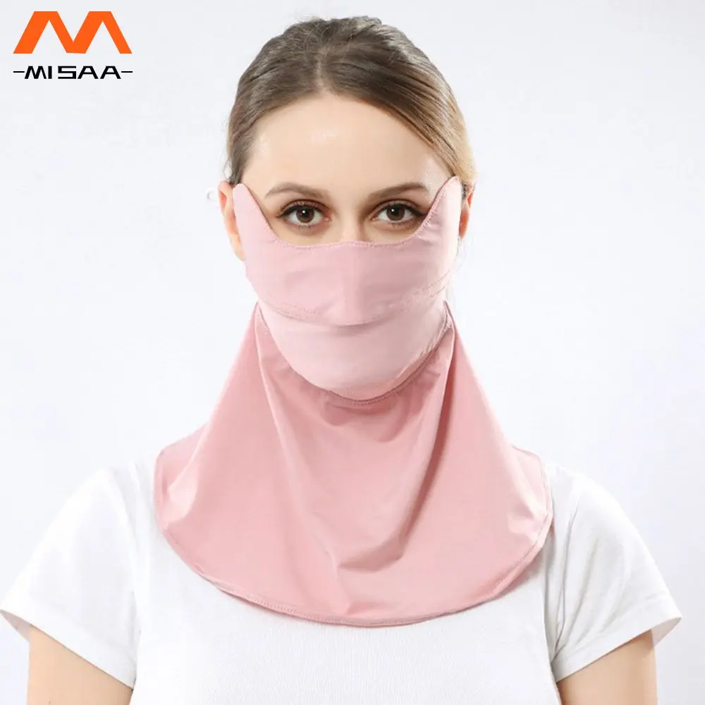 Солнцезащитная маска Ice Silk с открытым дыхательным отверстием, эффективная и дышащая. Облегает контур лица, легкая и дышащая Изображение 0