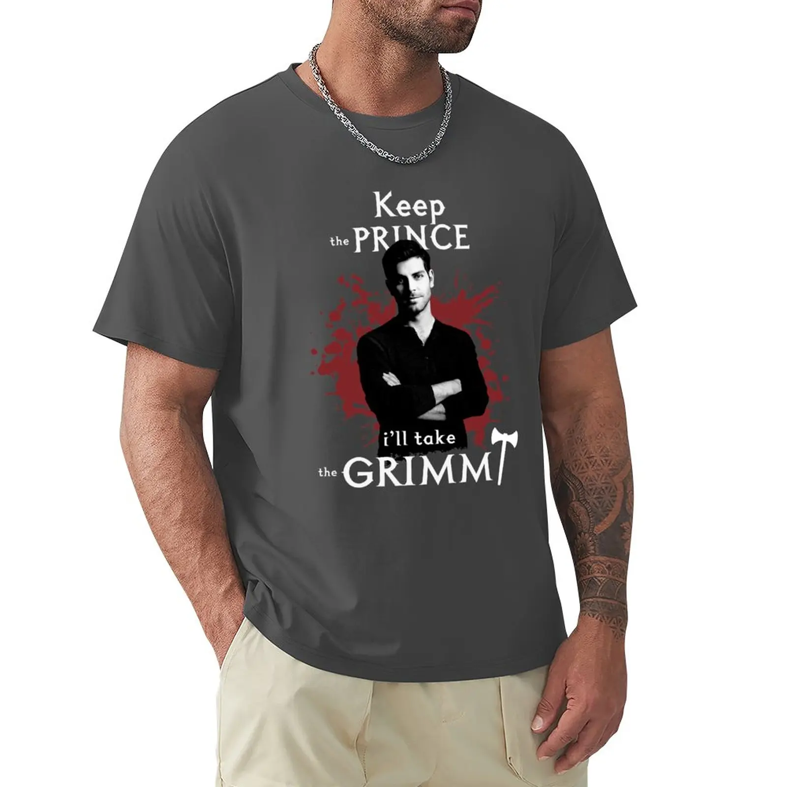 Сохрани принца, я возьму футболку Гримм эстетическая одежда таможня создай свой собственный пот мужские графические футболки аниме Изображение 0