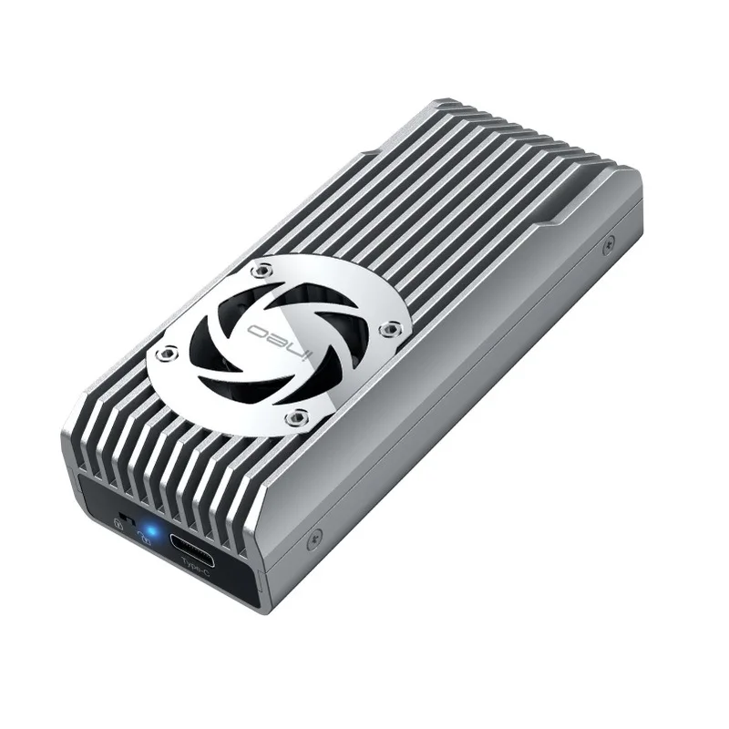 10 Гбит/с Корпус M.2 NVME Встроенный охлаждающий вентилятор Корпус M.2 NVME SSD С защитой от записи Поддержка USB3.1 Gen2 Type-C 2230 2242 2260 2280 Изображение 1