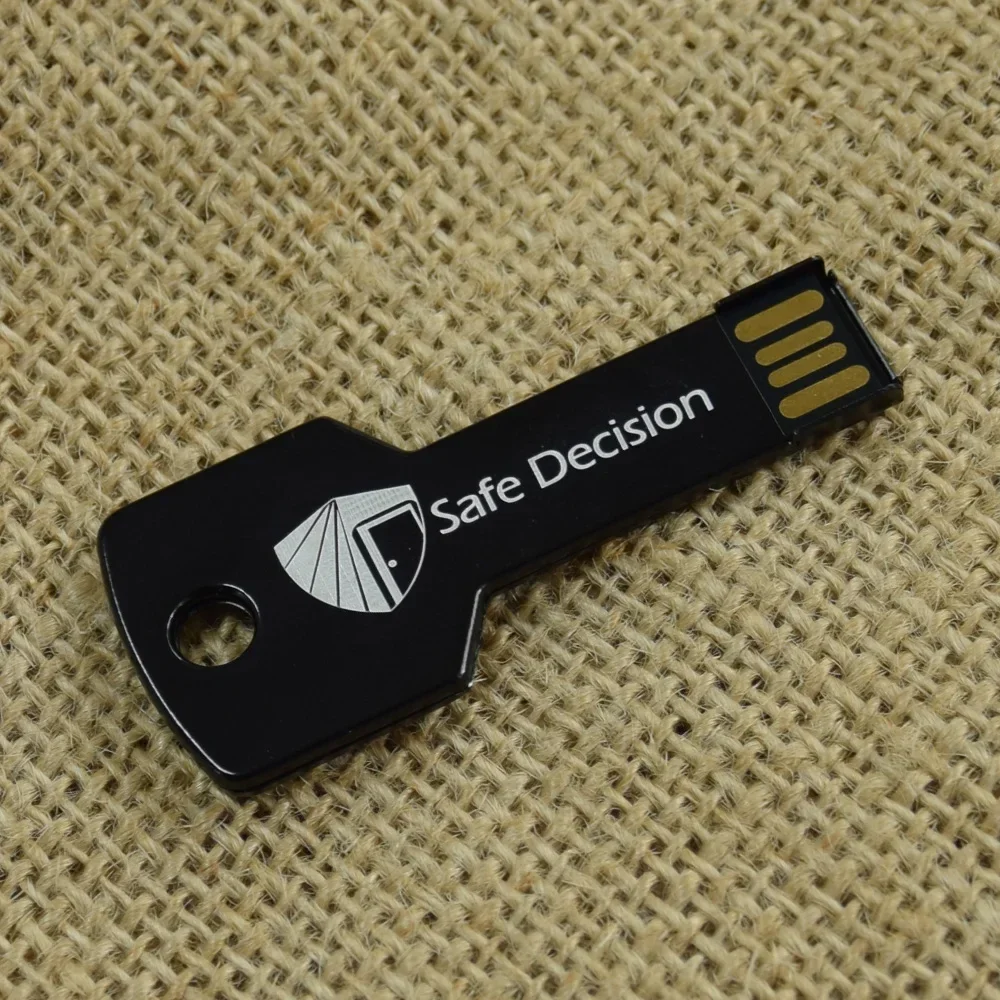 10 шт./лот пользовательский логотип USB Флэш-Накопитель Металлический Ключ Флешка 32g 16g Водонепроницаемый Флеш-Накопитель USB2.0 Memory Stick USB Flash Custom Metal Изображение 1