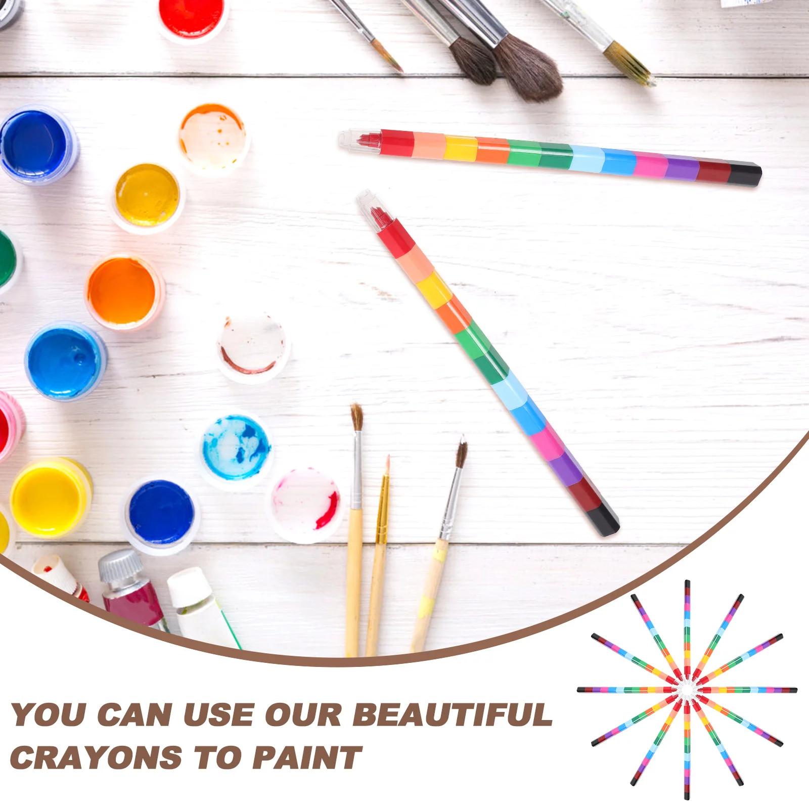 120 шт 12 цветных цветных карандашей для раскрашивания творческих строительных блоков Crayon Студенческие канцелярские принадлежности для рисования Изображение 1