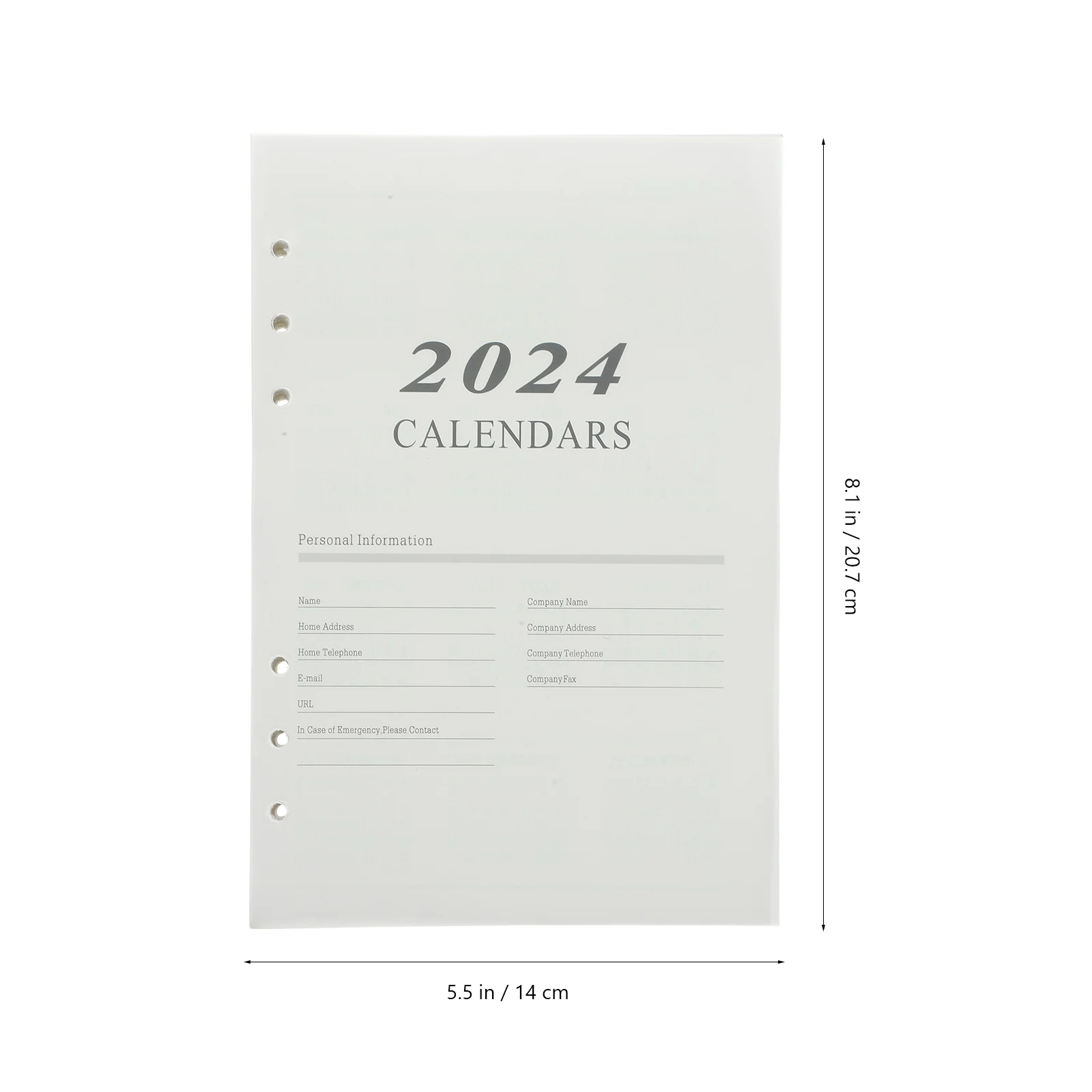 2024 Английский Планировщик Заправляет Календарные вставки 2023 Года Бумага для пополнения Ежемесячного Планировщика формата А5 Изображение 1