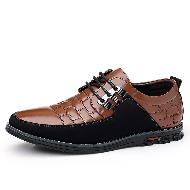 2024 Новая Модная Мужская Повседневная обувь в стиле Ретро, Черные Коричневые Дышащие Удобные Лоферы Изображение 1