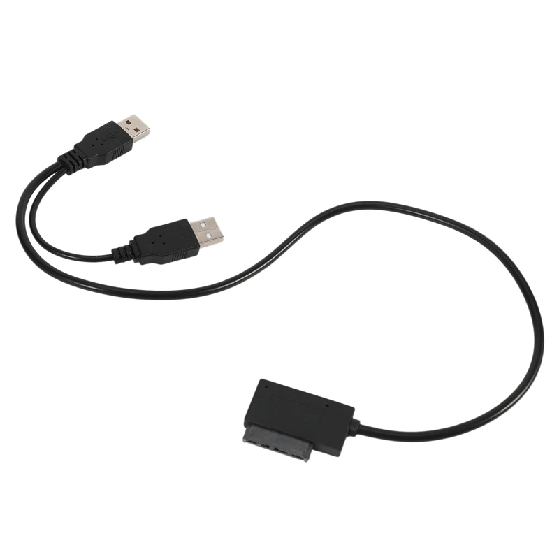 2X Тонкий кабель SATA от USB 2.0 до 7 + 6 Внешнее питание для ноутбука SATA Адаптер Конвертер Поддержка Windows Xp/7/8/10 Mac OS EM88 Изображение 1