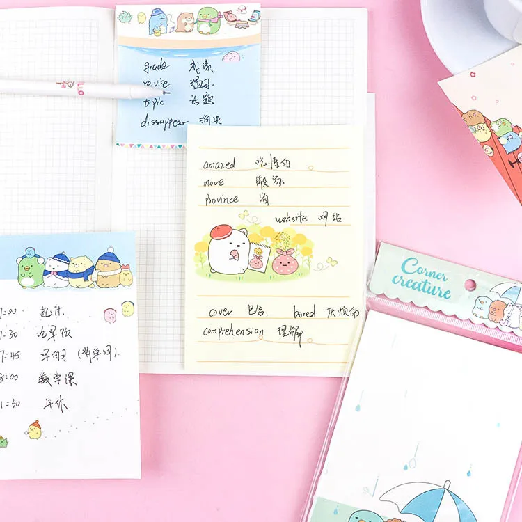 Sumikko Gurashi 2062 Аниме блокнот для заметок, мультяшные блокноты для записей, школьные канцелярские принадлежности, подарок для студентов Изображение 1