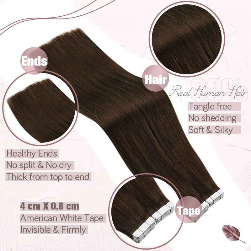 Ugeat Лента для наращивания волос Из натуральных прямых волнистых волос высокого качества для салонов красоты Для женщин Remy Hair Изображение 1