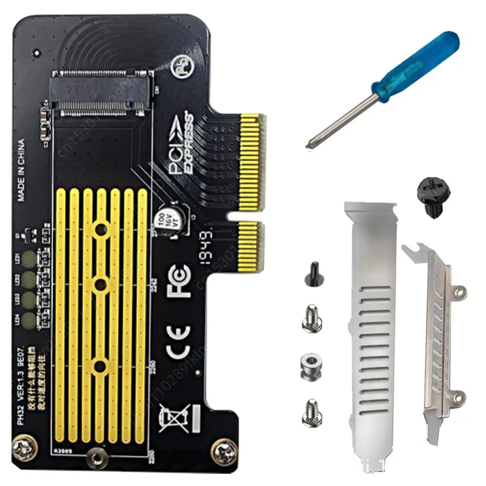 Адаптер M.2 NVME к PCIe 3.0 X4 Поддерживает Слоты PCIE X4 X8 X16 Адаптер M.2 PCI Express Плата расширения Riser M.2 Адаптер PCIe SSD Изображение 1