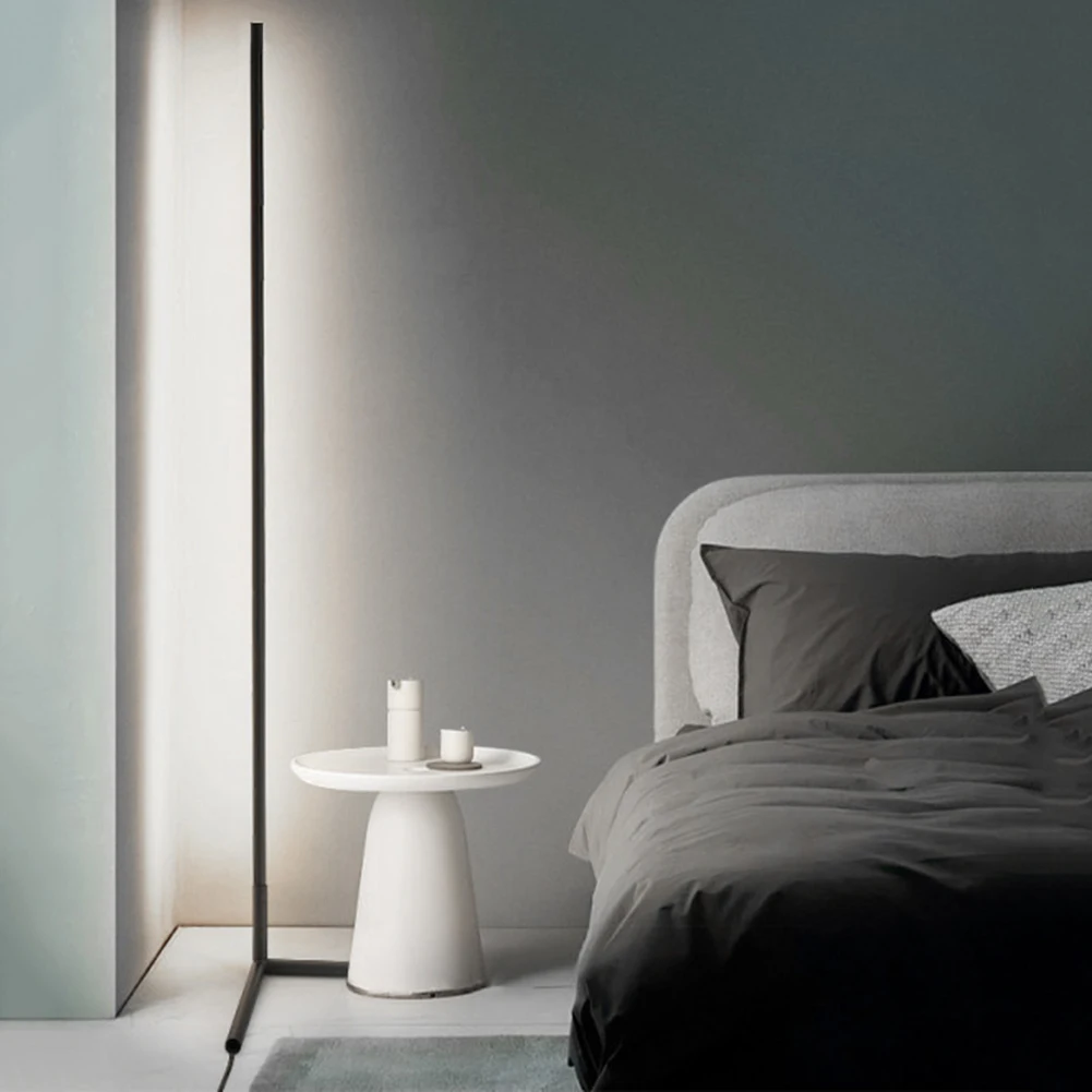 Атмосферные светильники, современная светодиодная угловая лампа, напольный светильник для спальни, гостиной Изображение 1