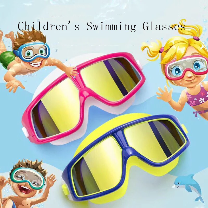 Детские очки для плавания для мальчиков и девочек, очки для плавания с защитой от запотевания, очки для плавания большого размера, детские очки для плавания с полным покрытием Изображение 1