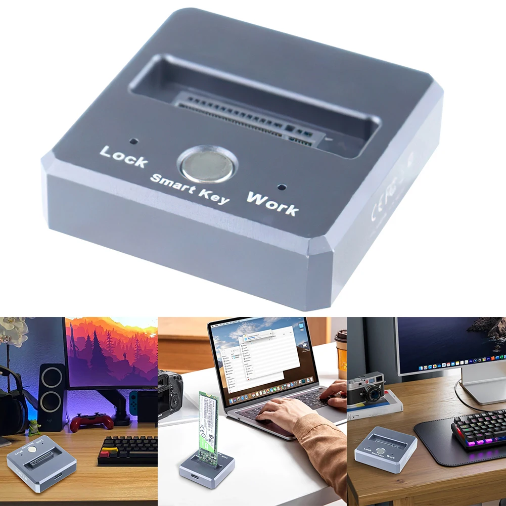 Док-станция для SSD M.2 SSD-USBАдаптер Type-C M.2 NVME / SATA База Мобильного Жесткого диска 1000 Мбит/с Портативная Док-станция для Ноутбука Изображение 1