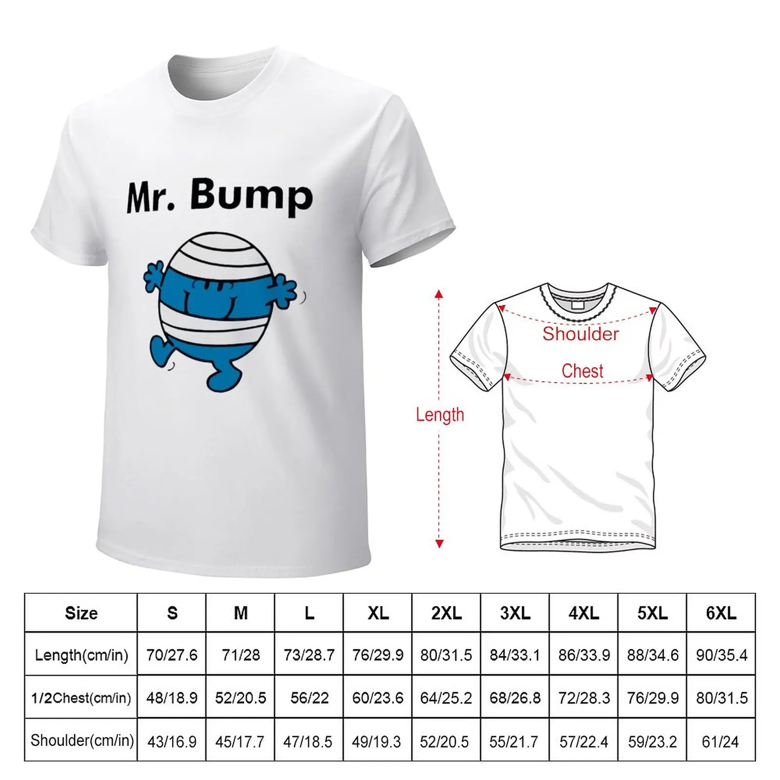 Заказать мужскую модную футболку Mr. Bump Tees больших размеров с графическими мужскими винтажными футболками Изображение 1