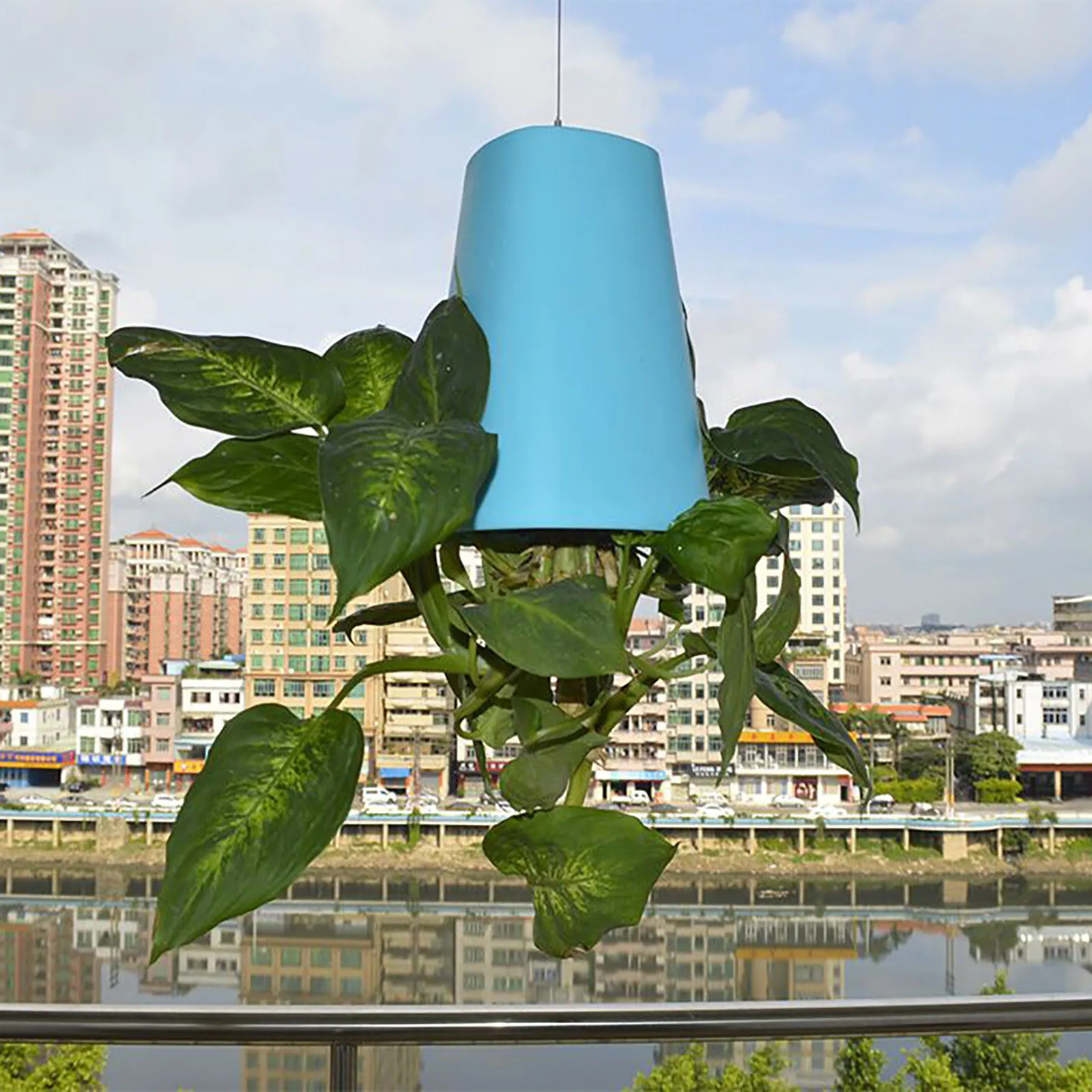 Креативный подвесной горшок для небесного сада с перевернутым верхом, Корзина для хранения цветочных горшков, вращающийся на 360 градусов Цветочный горшок для растений Изображение 1