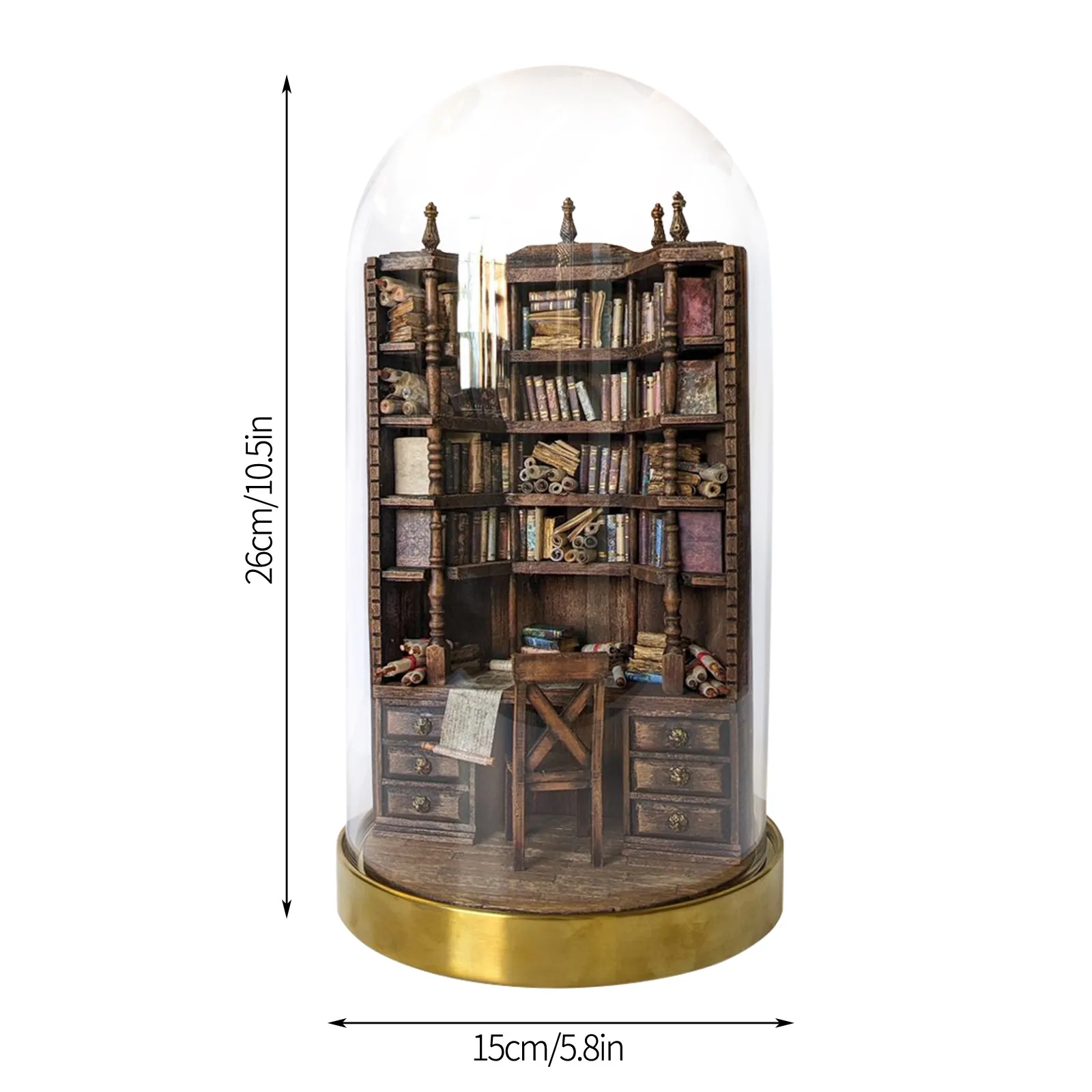 Миниатюрный готический орнамент для книжных полок The Bay Library, миниатюрные книжные шкафы ручной работы, креативный Книжный шкаф, Поддельные Книги, украшения, подарки Изображение 1
