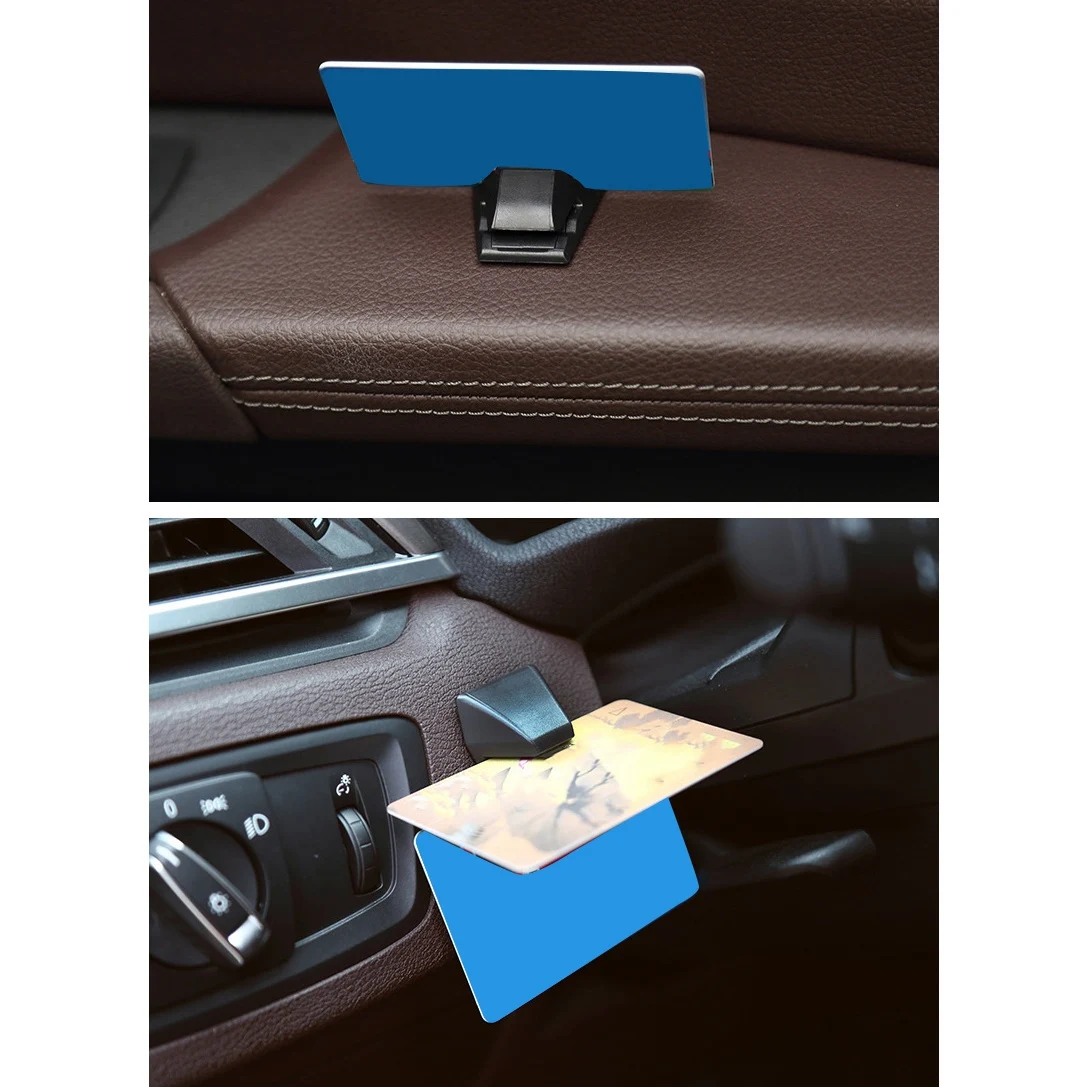Многофункциональный Держатель Карты-Билета Car ID IC Clip Black Dashboard Дверные Клейкие Зажимы Car Organization Изображение 1