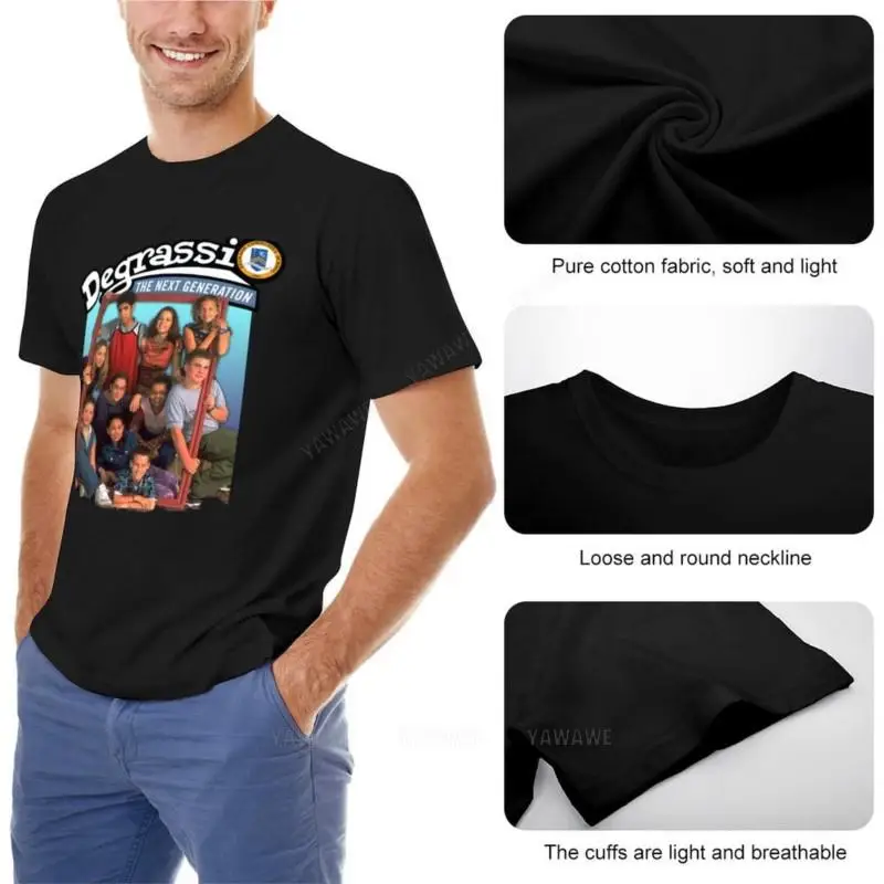 Мужская летняя футболка Degrassi, футболка с аниме-графикой, футболка с коротким рукавом, мужские футболки с коротким рукавом, хлопковая футболка, мужская футболка Изображение 1