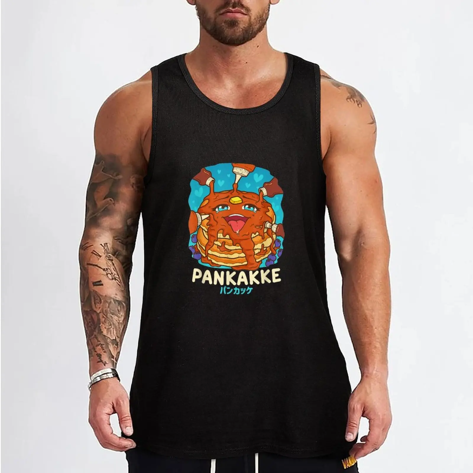 Новая забавная футболка Naughty Foodie Pun Kawaii Pankakke Japanese Pancake, Майка на бретелях, Мужская футболка для фитнеса, футболки для мужчин Изображение 1