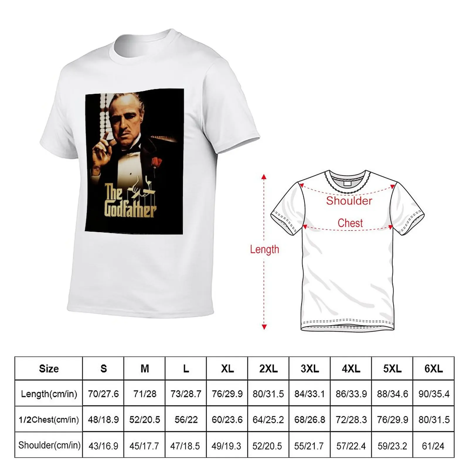 Новая футболка The Godfather, футболки, пустые футболки, возвышенная футболка, футболка для мужчин Изображение 1