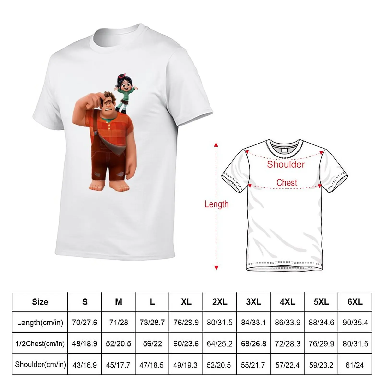 Новые футболки Vanellope И Ralph Friends, футболки для тяжеловесов, изготовленные на заказ футболки, облегающие футболки для мужчин Изображение 1