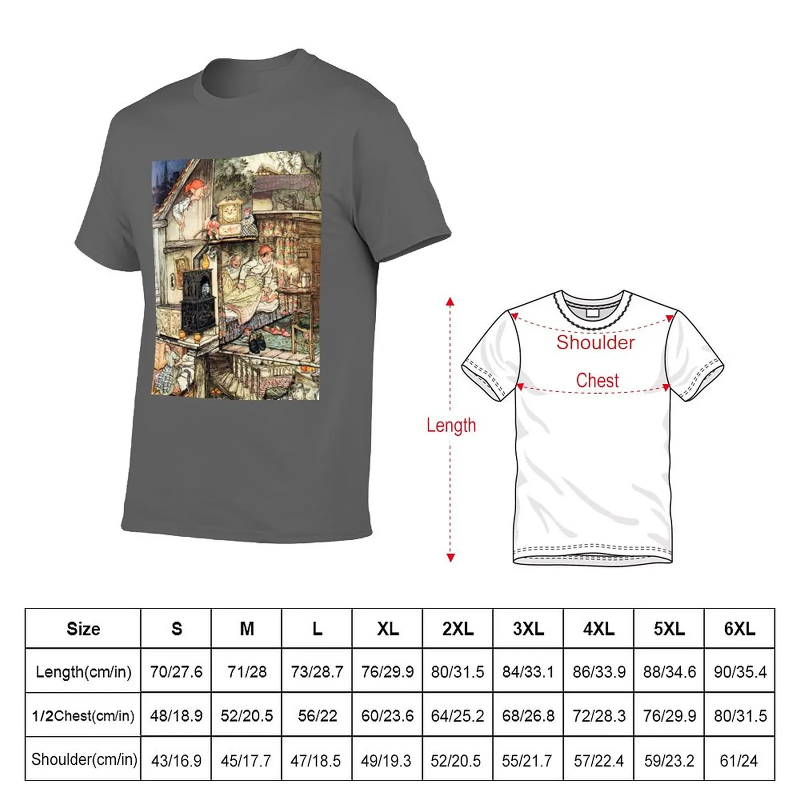 Новый Гоблин и Торговец Провизией - футболка с рисунком Артура Рэкхэма, футболка с рисунком аниме, мужская футболка с рисунком Изображение 1