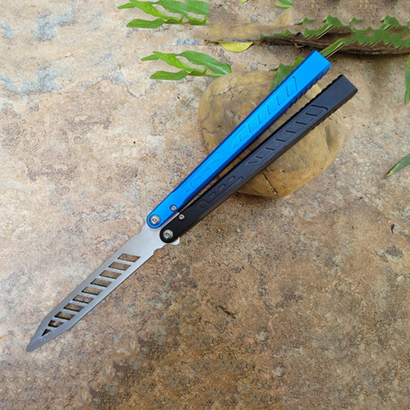 Нож-бабочка TheOne Falcon Balisong с алюминиевой швеллерной рукояткой D2 Blade Bushing System Изображение 1
