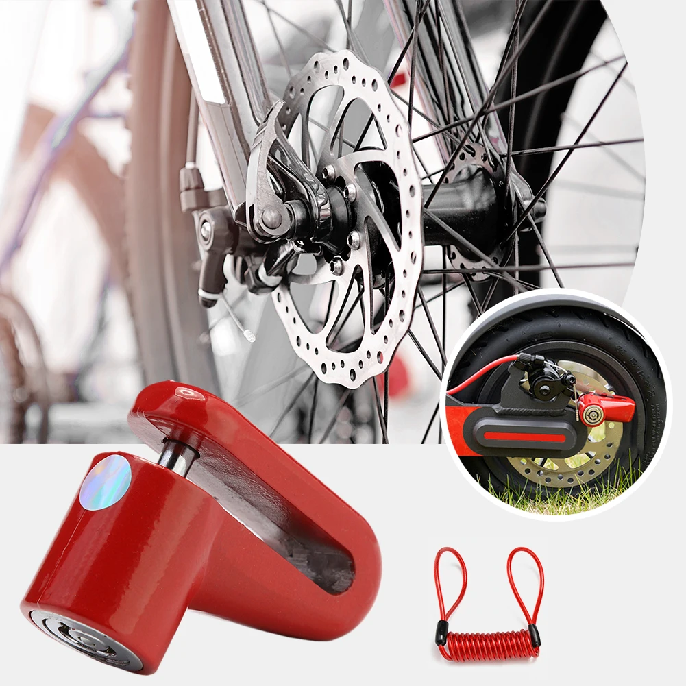 Противоугонный велосипедный противоугонный замок безопасности Замок дискового тормоза велосипеда Защита от кражи для скутера M365 Принадлежности для кикскутера Изображение 1