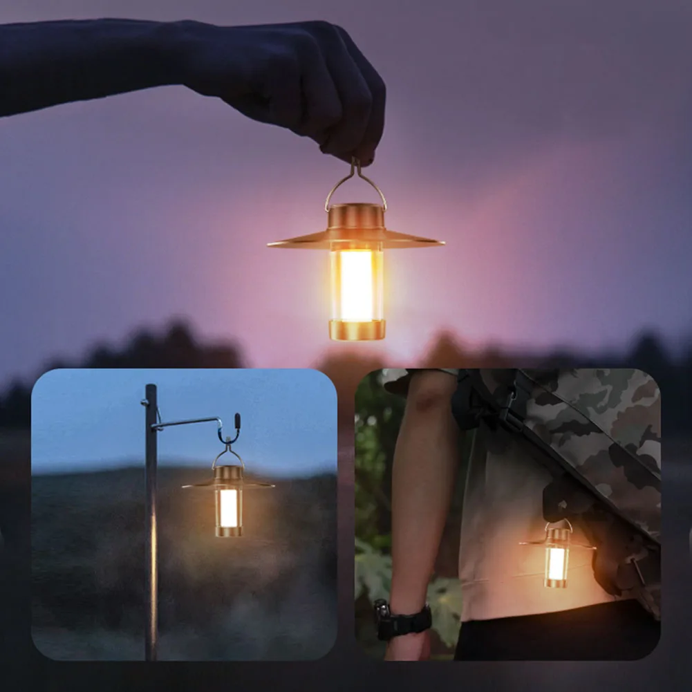 Светодиодные фонари для кемпинга, Магнит, Аварийное освещение Type-c, Зарядный фонарь для кемпинга, Подвесные светильники с регулируемой яркостью для путешествий на открытом воздухе Изображение 1