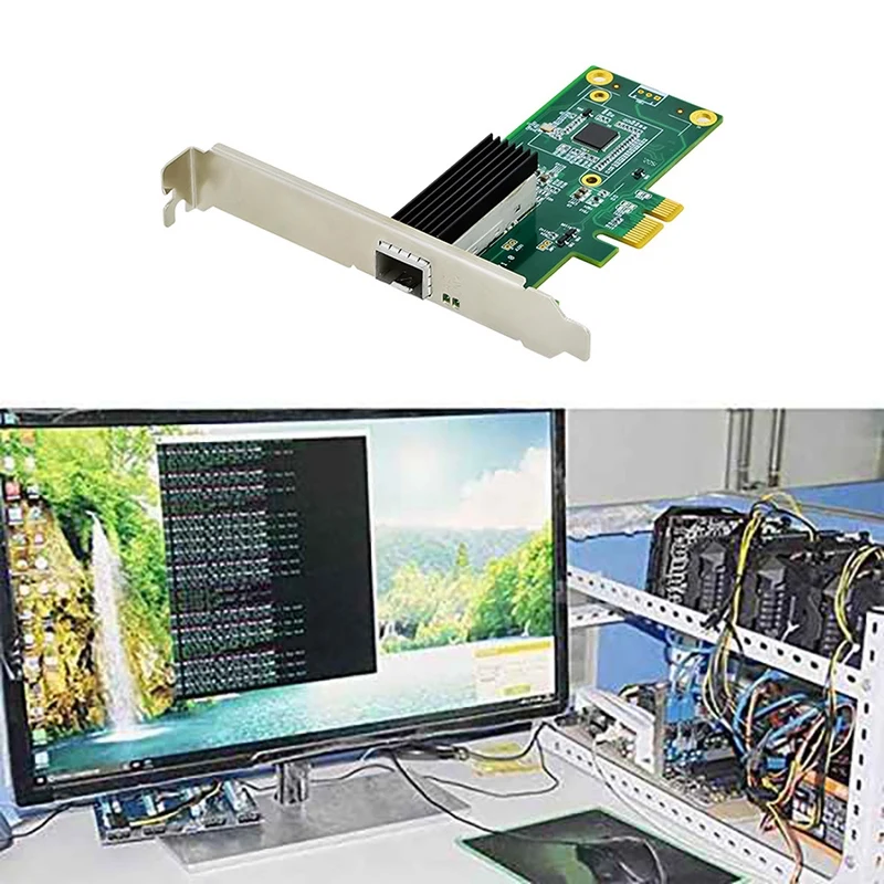 Сетевая карта PCI-E X1 I210AS Single Port Ethernet SFP Single Optical Изображение 1
