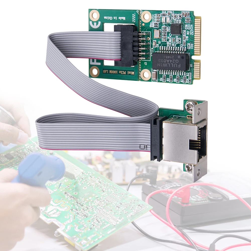 Сетевой адаптер Gigabit Ethernet RTL8111H Mini PCI Express Gigabit Ethernet Card 10/100/1000m LAN NIC Card для Настольных ПК Изображение 1