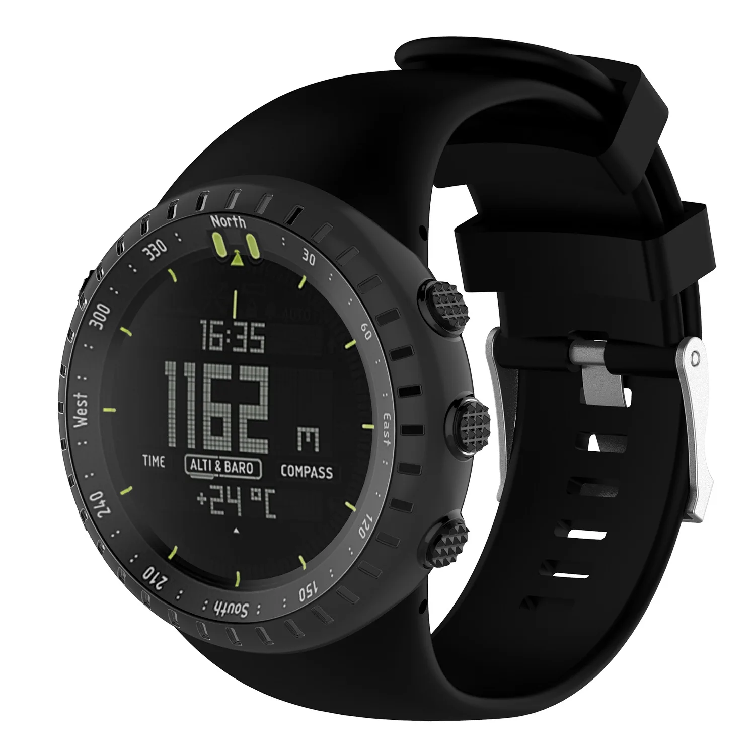 Сменный силиконовый ремешок для наручных часов Suunto Core All Black Спортивные часы Черный Изображение 1