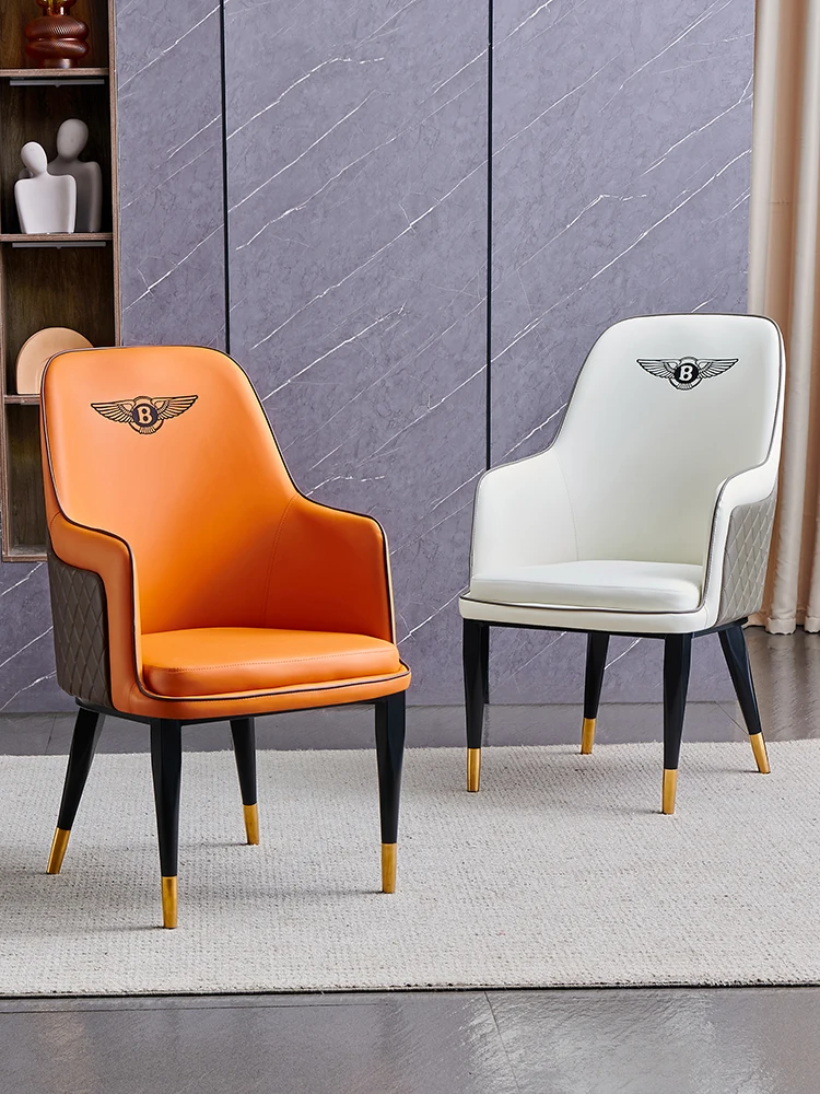 Удобная гостиная в итальянском стиле, легкое роскошное обеденное кресло, Домашний современный минималистичный стул для балкона, кресло Bentley Изображение 1