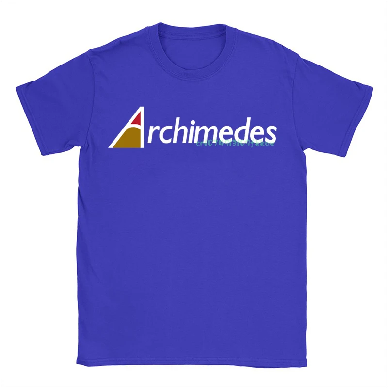 Черная футболка Archimedes Acorn, мужская и женская дизайнерская одежда, модные компьютерные топы с буквенным принтом, свободные летние футболки больших размеров на каждый день Изображение 1