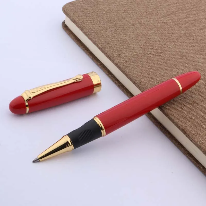 Шариковая ручка Jinhao 450 из красного мрамора с золотой отделкой 0,5 мм Изображение 1