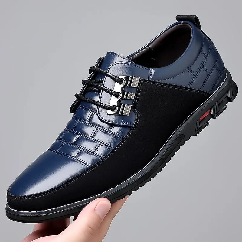 2024 Новая Модная Мужская Повседневная обувь в стиле Ретро, Черные Коричневые Дышащие Удобные Лоферы Изображение 2