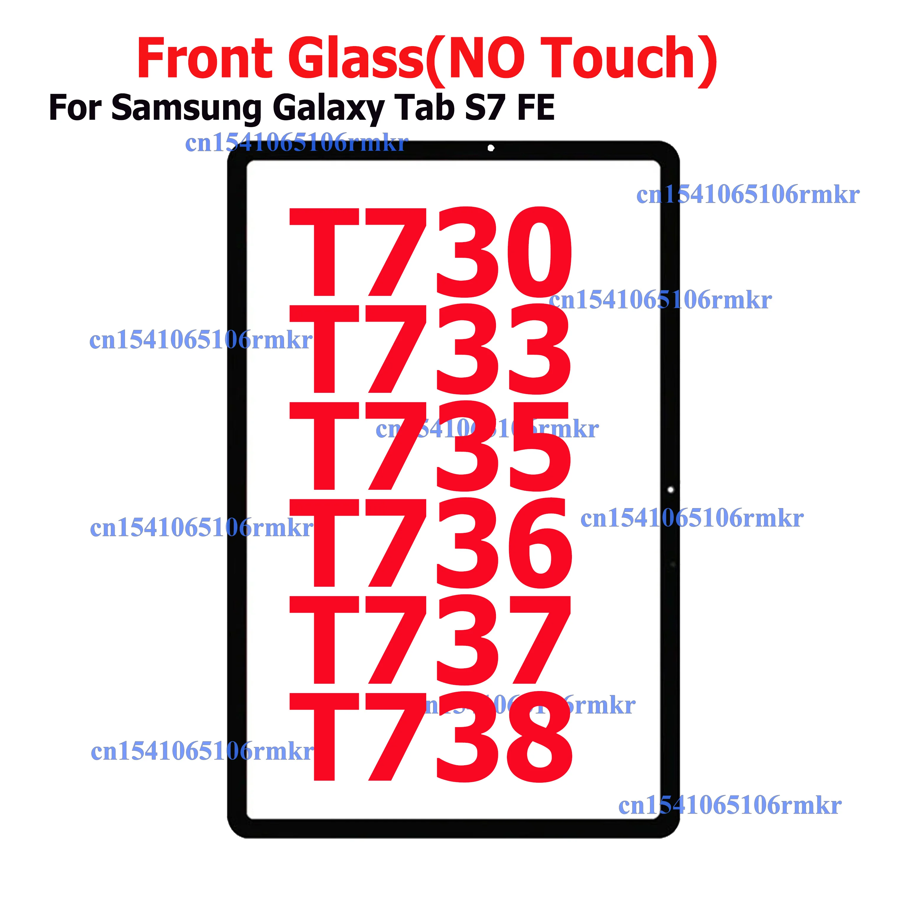 5 ШТ. Стекло + Клей OCA Для Samsung Galaxy Tab S7 FE T730 T733 T735 T736 T737 T738 Замена Передней Внешней Стеклянной Панели Сенсорного Экрана Изображение 2