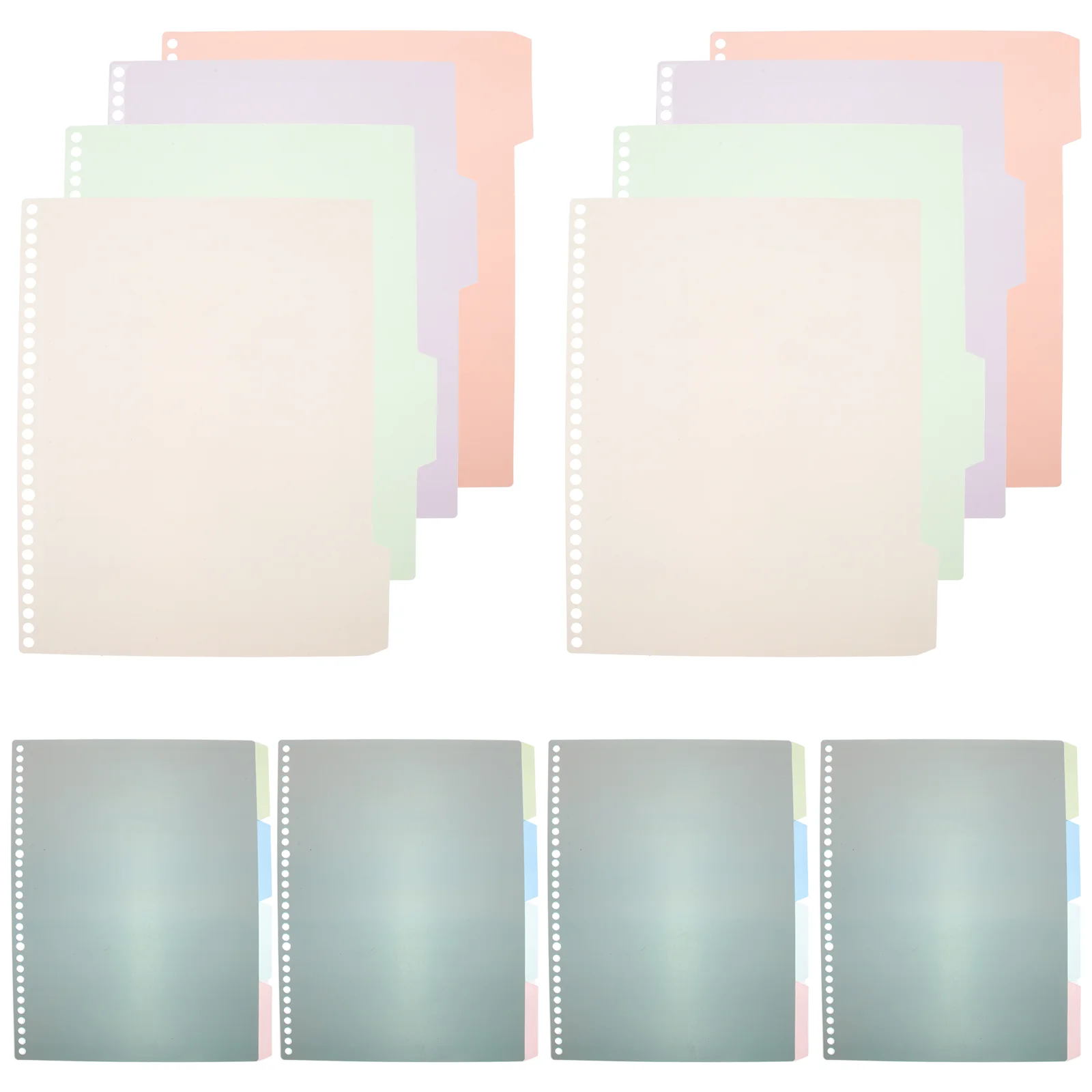 6 комплектов пластиковых разделителей Разделитель страниц формата А4 вкладки для блокнота Блокнотный указатель Изображение 2