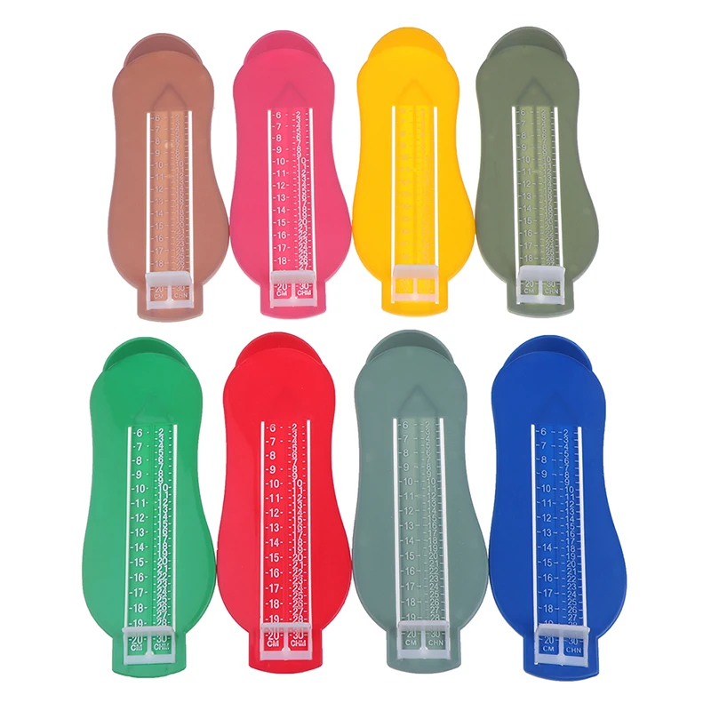 8 цветов Линейка для детской стопы Прибор для измерения длины детской стопы калькулятор детской обуви для детей Фурнитура для детской обуви Измерительные инструменты Изображение 2