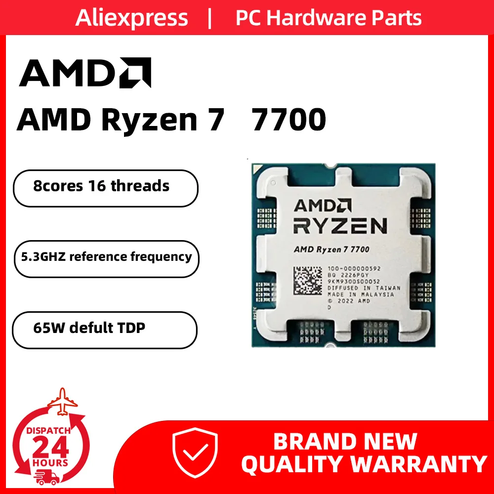 MSI MPG B650i EDGE WIFI с Процессором AMD Ryzen 7 7700 R7 7700 CPU Комплект материнской платы placa mae set 8-Ядерный 5-Нм процессор Socket AM5 Изображение 2