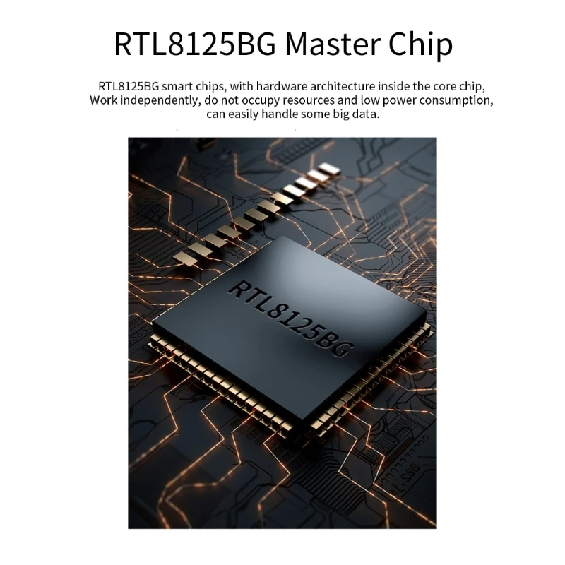 RTL8125B Mini Pcie 2.5Gigabit Ethernet Card Настольная Сетевая карта с мягкой маршрутизацией 10/100/1000 М/2.5 Гбит/с Адаптивная Изображение 2