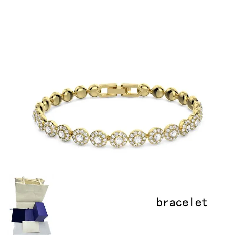 SW Креативные модные женские украшения, ожерелье, браслет из серии Crystal, Серьги, набор для вечеринки Изображение 2