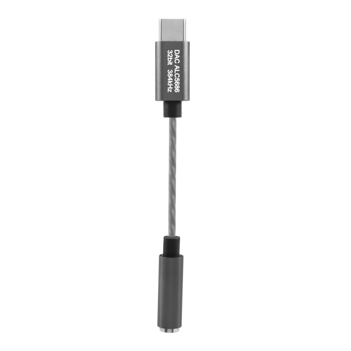 USB Type C до 3,5 мм Разъема для наушников Адаптер DAC 32Bit 384 кГц Realtek ALC5686 USB до 3,5 мм для смартфона SAMSUNG (серый) Изображение 2
