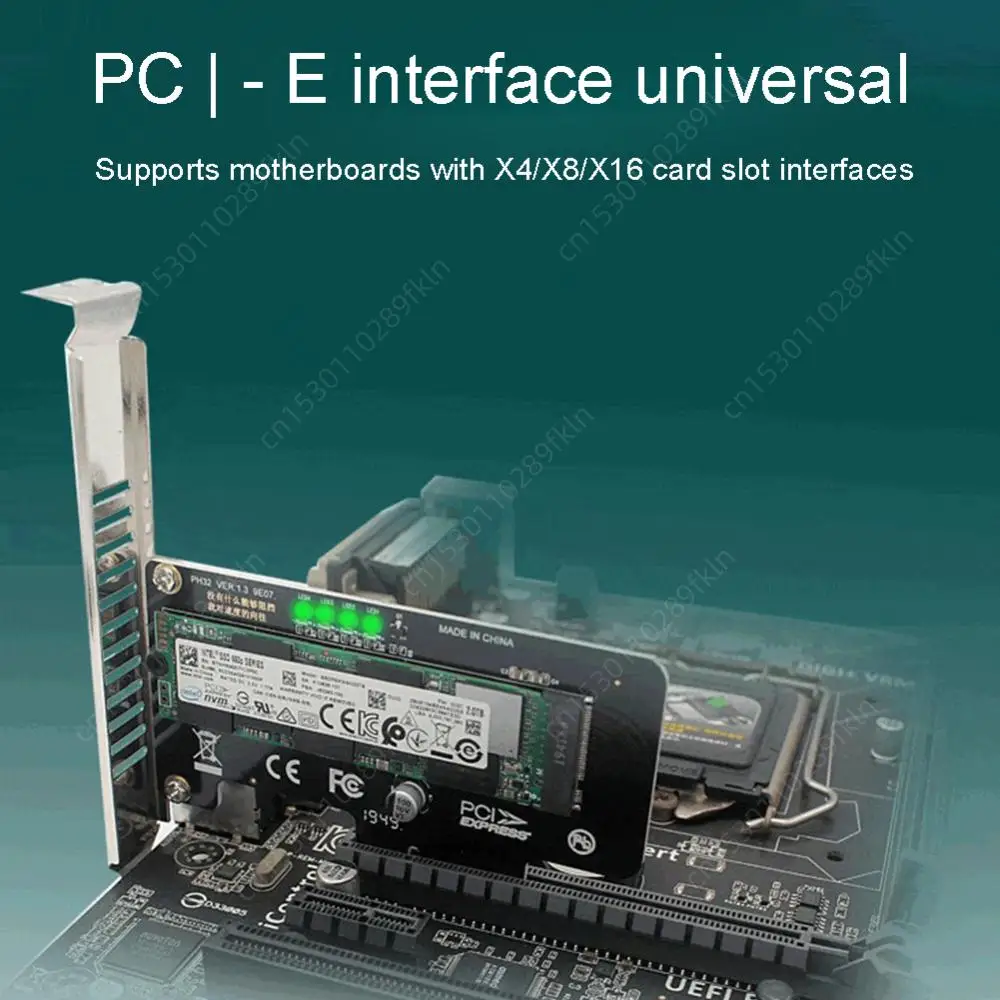 Адаптер M.2 NVME к PCIe 3.0 X4 Поддерживает Слоты PCIE X4 X8 X16 Адаптер M.2 PCI Express Плата расширения Riser M.2 Адаптер PCIe SSD Изображение 2