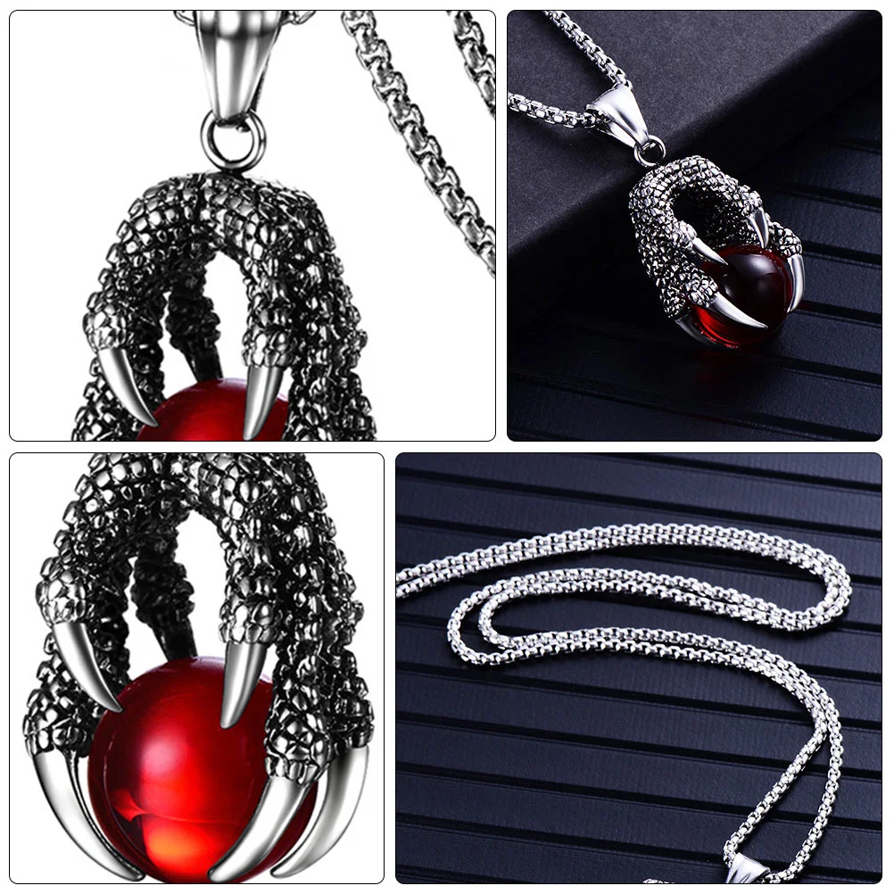 Креативное ожерелье с когтями дракона из нержавеющей стали, 1 шт., мужские украшения на шею Изображение 2