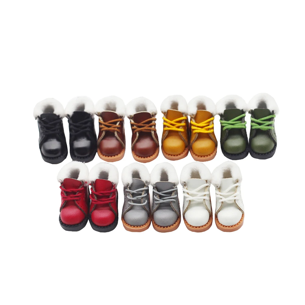 Милые мини-зимние туфли для кукол 1/12 BJD и кукол OB11, Obitsu11, GSC, DOD BJD Зимняя обувь, аксессуары для игрушечной обуви, лучший подарок Изображение 2