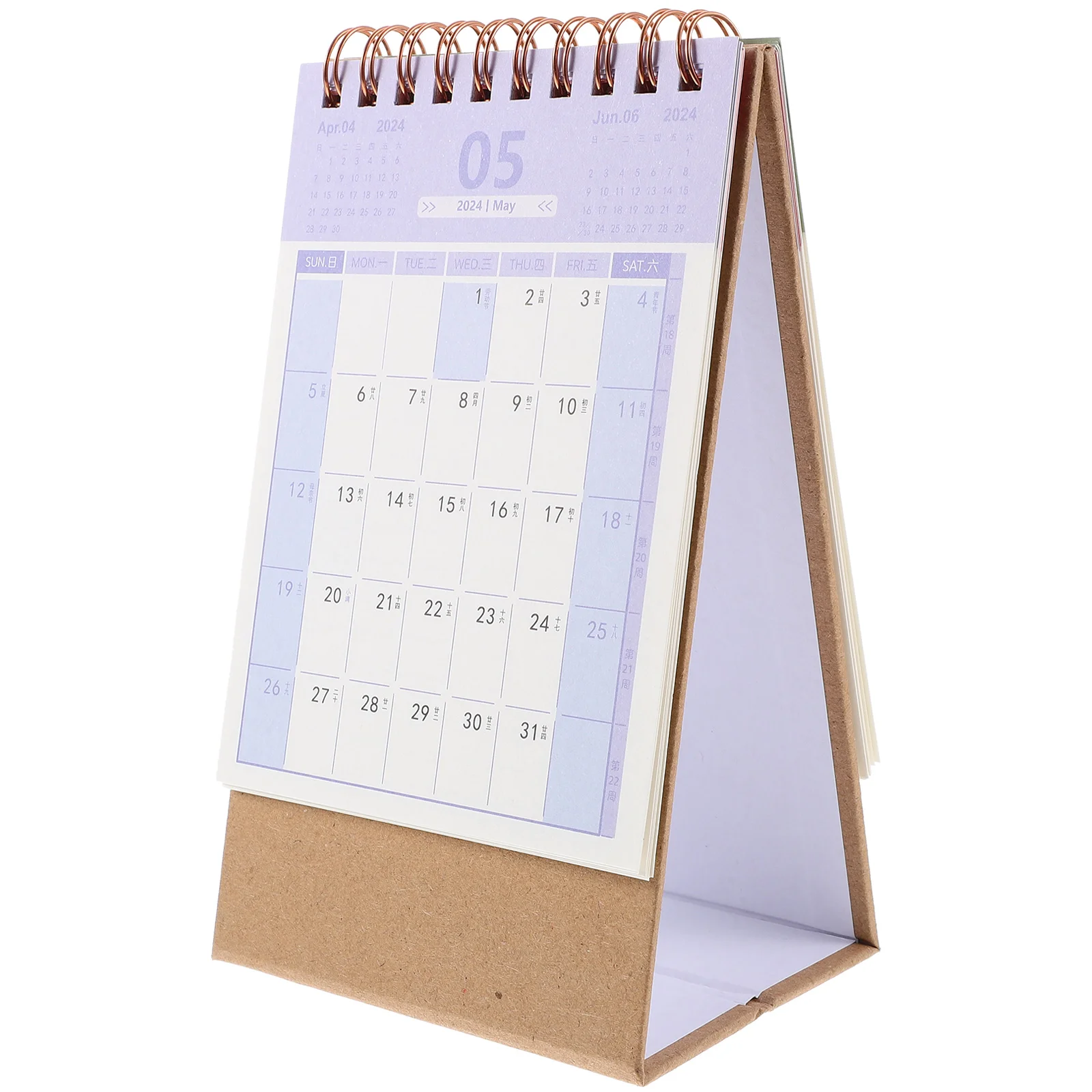 Мини-Настольный Календарь на 2024 год Вертикальный Настольный Маленький Стоячий Флип-Бумажный Календарь Офисный Рабочий Стол Изображение 2