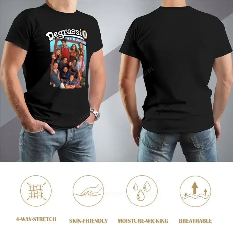 Мужская летняя футболка Degrassi, футболка с аниме-графикой, футболка с коротким рукавом, мужские футболки с коротким рукавом, хлопковая футболка, мужская футболка Изображение 2
