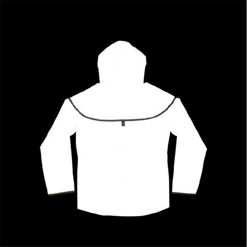 Мужская светоотражающая куртка ABOORUN 3 М, флисовая водонепроницаемая ветровка, куртка в стиле хип-хоп для пар W2181 Изображение 2