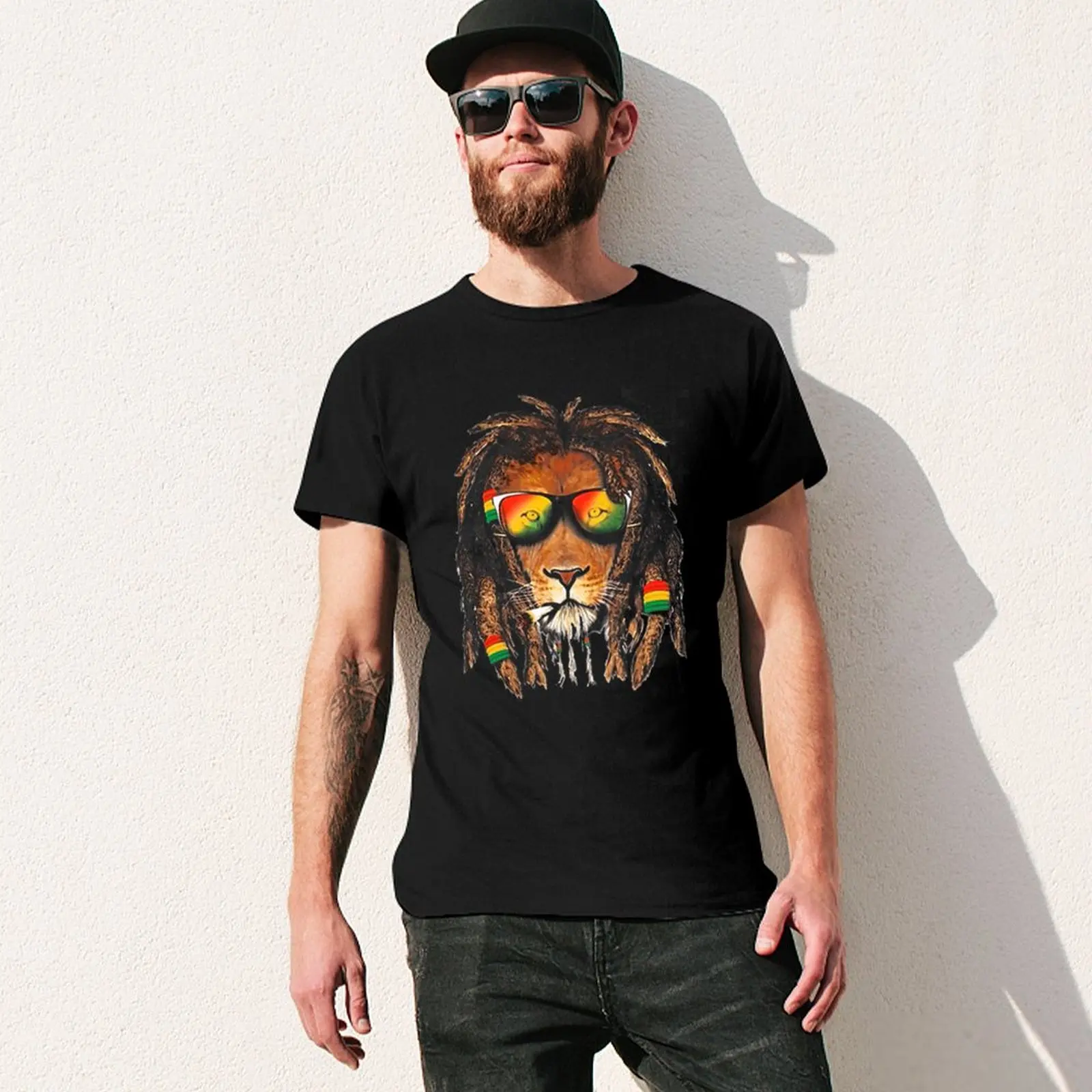 Музыкальная Винтажная футболка Bob Legend Marley's Gift, одежда в стиле хиппи, мужские футболки оверсайз с графическим рисунком аниме Изображение 2