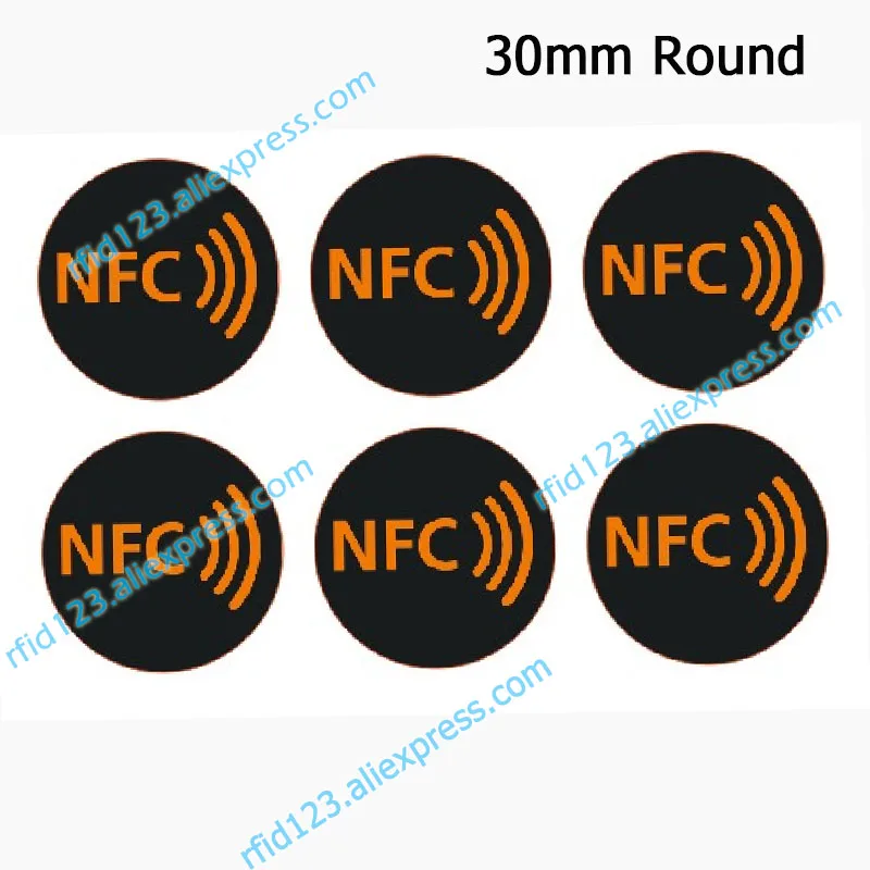 Наклейка NFC Ntag213 13,56 МГц NTAG 213 Универсальная Этикетка RFID-метка с памятью 144 байта Изображение 2
