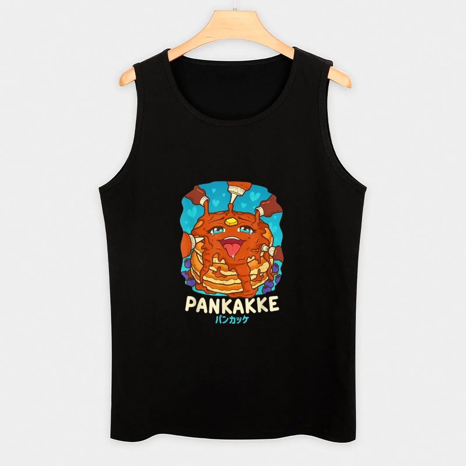 Новая забавная футболка Naughty Foodie Pun Kawaii Pankakke Japanese Pancake, Майка на бретелях, Мужская футболка для фитнеса, футболки для мужчин Изображение 2